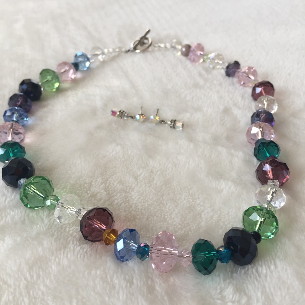 Colorful Earrings & Necklace.